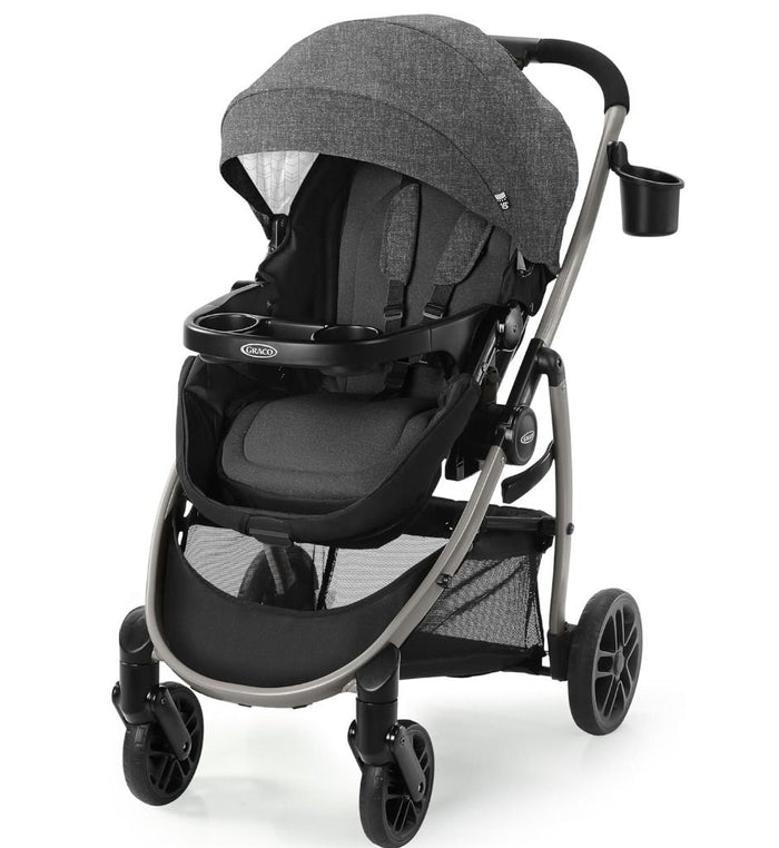 Graco Modes Pramette Stroller, Baby Stroller with True Pram Mode, Reversible Seat, One Hand Fold, Extra Storage, Child Tray, Redmond