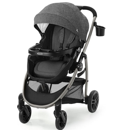 Graco Modes Pramette Stroller, Baby Stroller with True Pram Mode, Reversible Seat, One Hand Fold, Extra Storage, Child Tray, Redmond