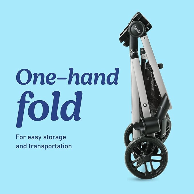 Graco Modes Pramette Stroller, Baby Stroller with True Pram Mode, Reversible Seat, One Hand Fold, Extra Storage, Child Tray, Redmond