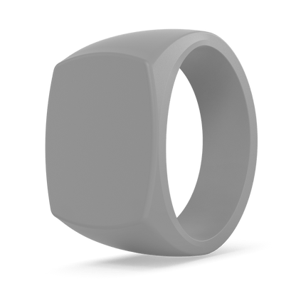 Grand Signet Silicone Ring - Misty Grey