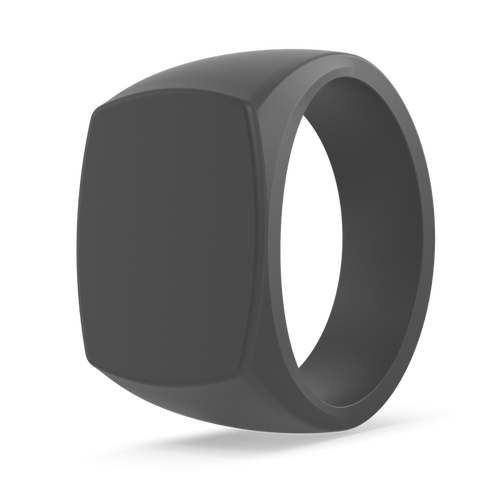Grand Signet Silicone Ring - Slate