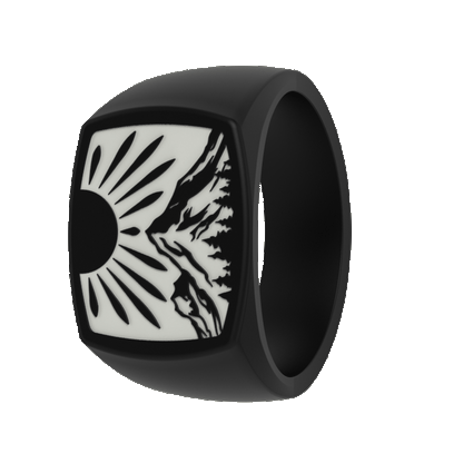 Grand Signet Silicone Ring - Sunlit Summit