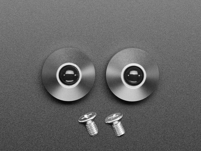 Gray Anodized Aluminum Bumper Feet - Pack of 2 by The Pi Hut - The Pi Hut