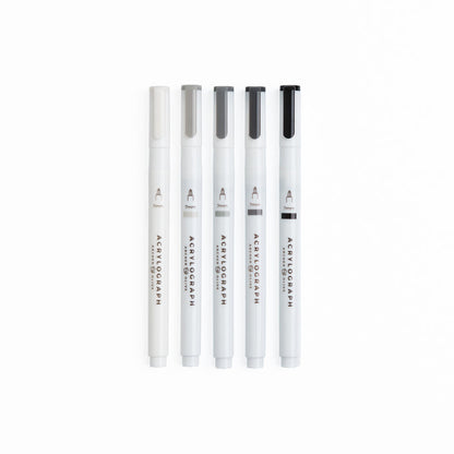 Grayscale Acrylographs | Set of 5 - Archer and Olive