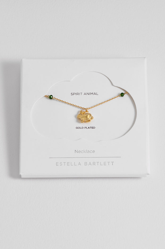 Green Rabbit Necklace