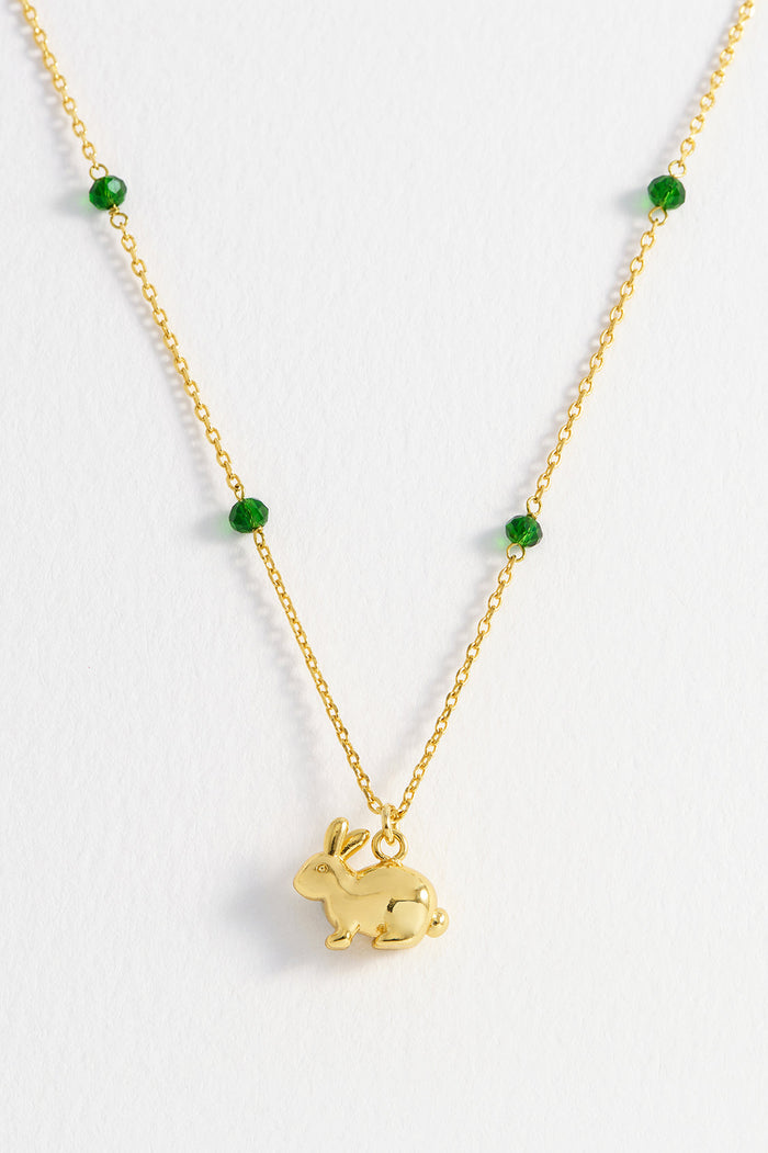 Green Rabbit Necklace