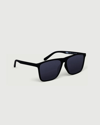 Ink::Griffin Sunglasses square black recycled polyester front diagonal