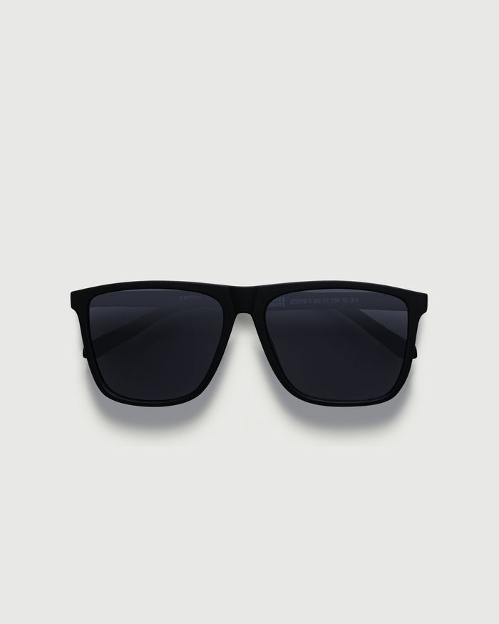 Ink::Griffin Sunglasses square black recycled polyester top
