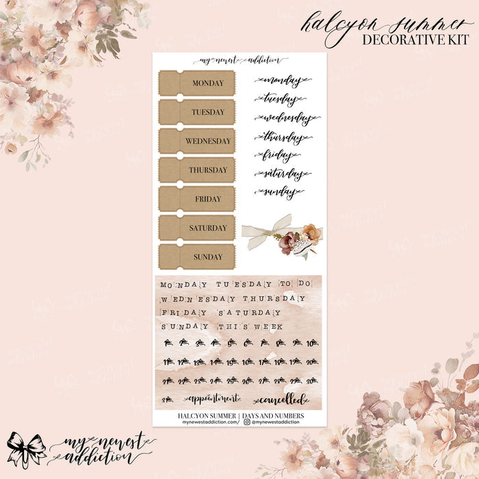 Days and Numbers / Premium Matte