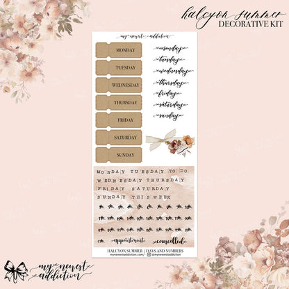 Days and Numbers / Premium Matte