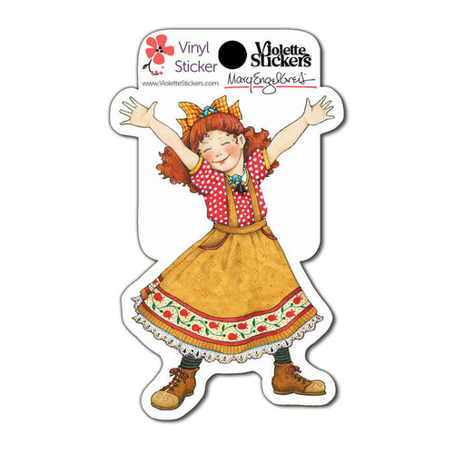 Happy Girl Vinyl Sticker
