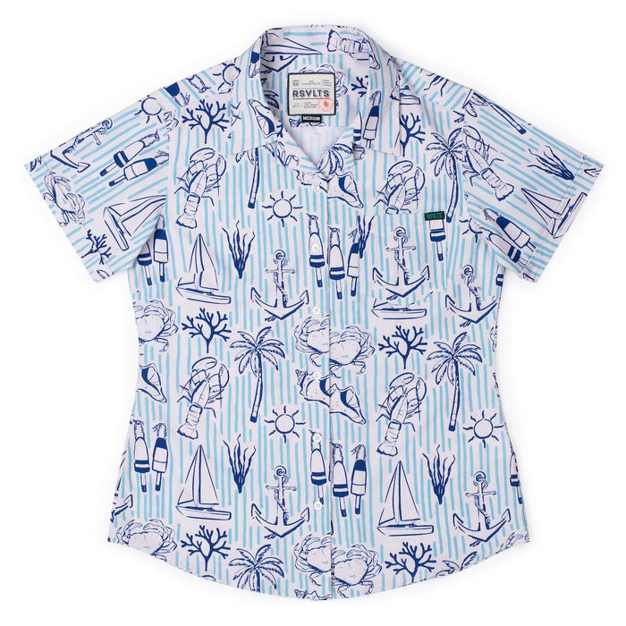 RSVLTS XS RSVLTS Women's Short Sleeve Shirt Harbor Life – Women's KUNUFLEX Short Sleeve Shirt Harbor Life – Women's KUNUFLEX Short Sleeve Shirt