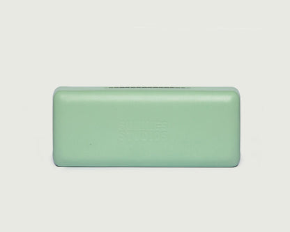 Seafoam::Hard Case Eyewear case green leather front