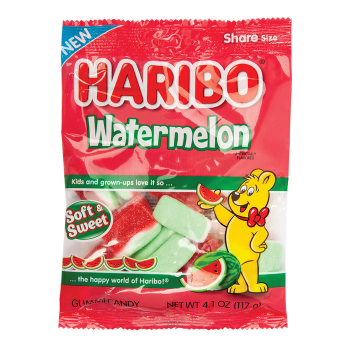 Haribo Watermelon Gummy Candy Peg Bags - 12 Count