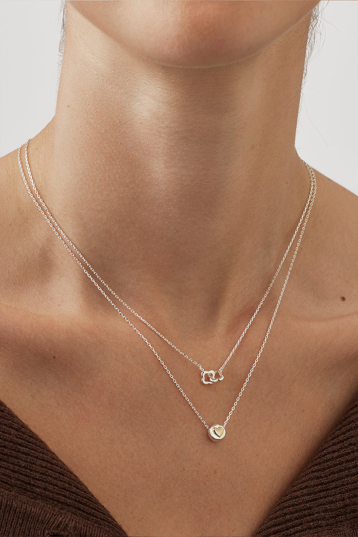 Heart Disc Bead Necklace
