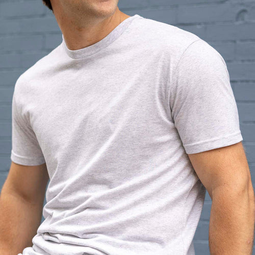 RSVLTS RSVLTS Crewneck T-shirt Heather White – Crewneck Tee