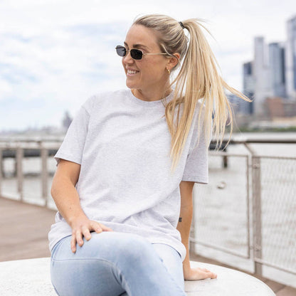 RSVLTS RSVLTS Crewneck T-shirt Heather White – Crewneck Tee