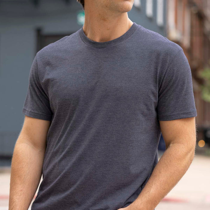 RSVLTS RSVLTS Crewneck T-shirt Heather Navy – Crewneck Tee