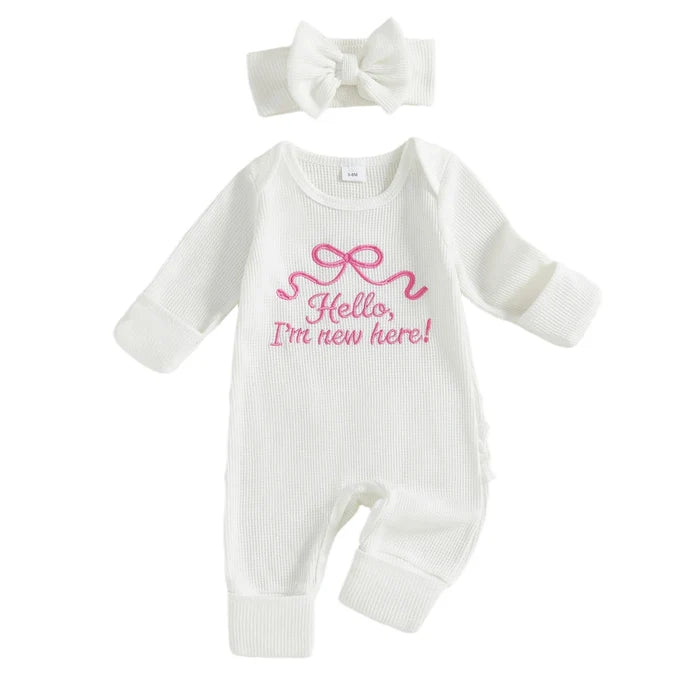 HELLO, I'M NEW HERE Bow Jumpsuit