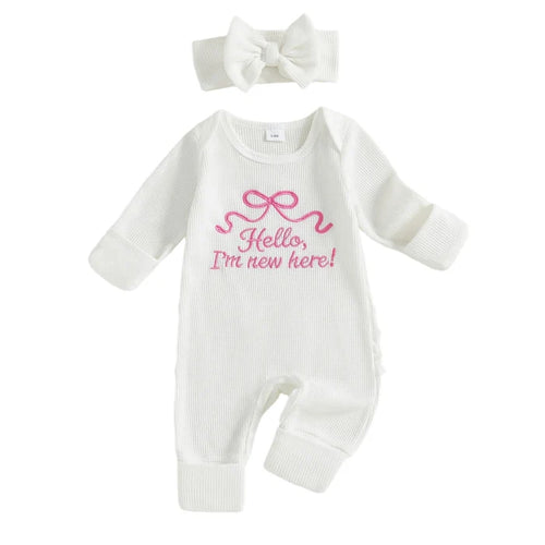 HELLO, I'M NEW HERE Bow Jumpsuit