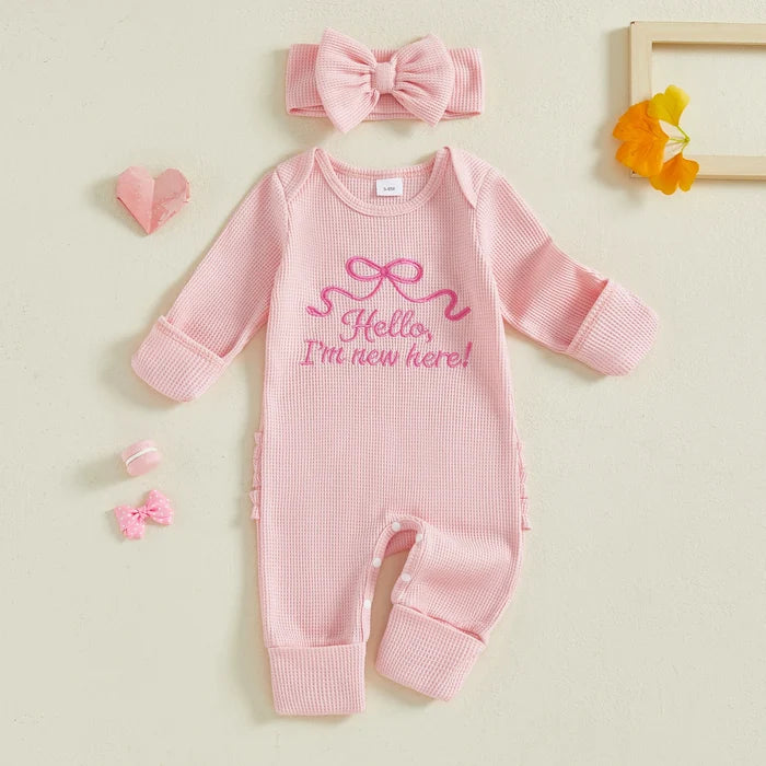 HELLO, I'M NEW HERE Bow Jumpsuit