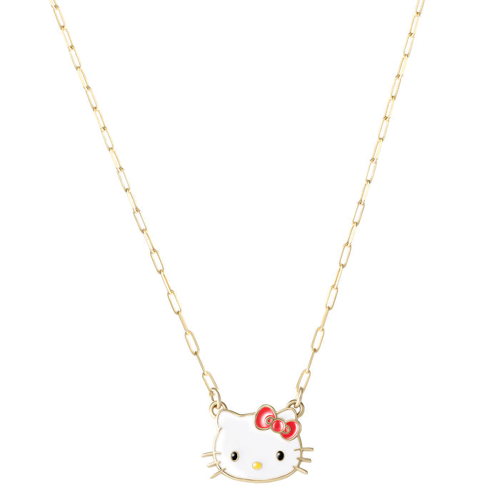 Hello Kitty 10K Yellow Gold Mini Link Necklace Jewelry JACMEL JEWELRY INC