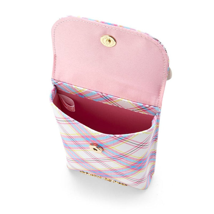 Hello Kitty Crossbody Phone Bag (Hello Kitty Dress Tartan Series) Bags Japan Original