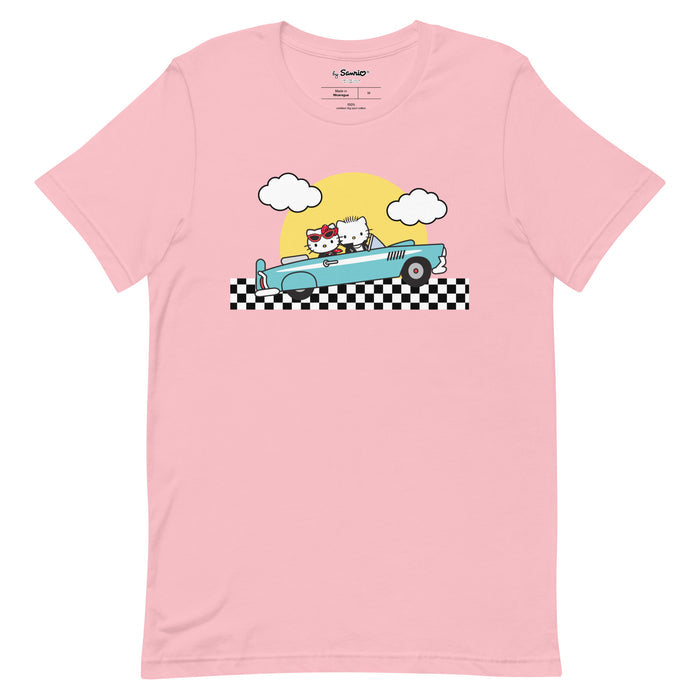 Hello Kitty & Dear Daniel Sunset Drive Tee Apparel Printful Pink S