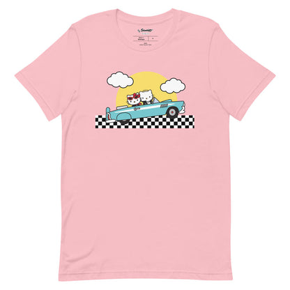 Hello Kitty & Dear Daniel Sunset Drive Tee Apparel Printful Pink S