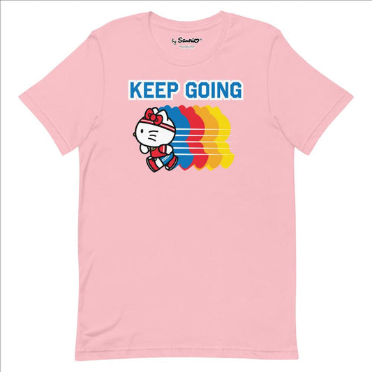Hello Kitty Keep Going T-Shirt (Pink) Apparel Printful S