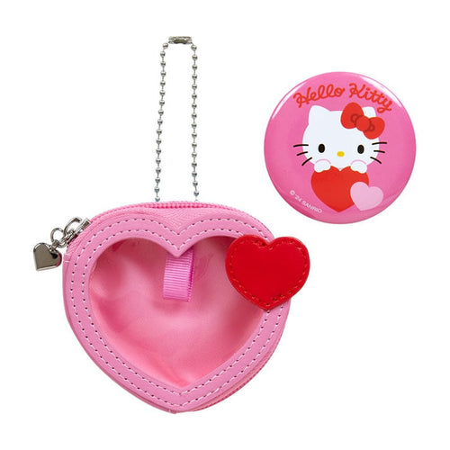 Hello Kitty Mini Pouch and Pin Set (Big Heart Series) Bags Japan Original