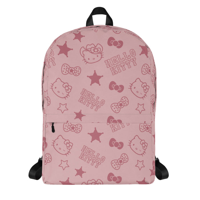 Hello Kitty Pink Western All-over Print Backpack Backpacks Printful Default Title