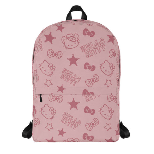 Hello Kitty Pink Western All-over Print Backpack Backpacks Printful Default Title