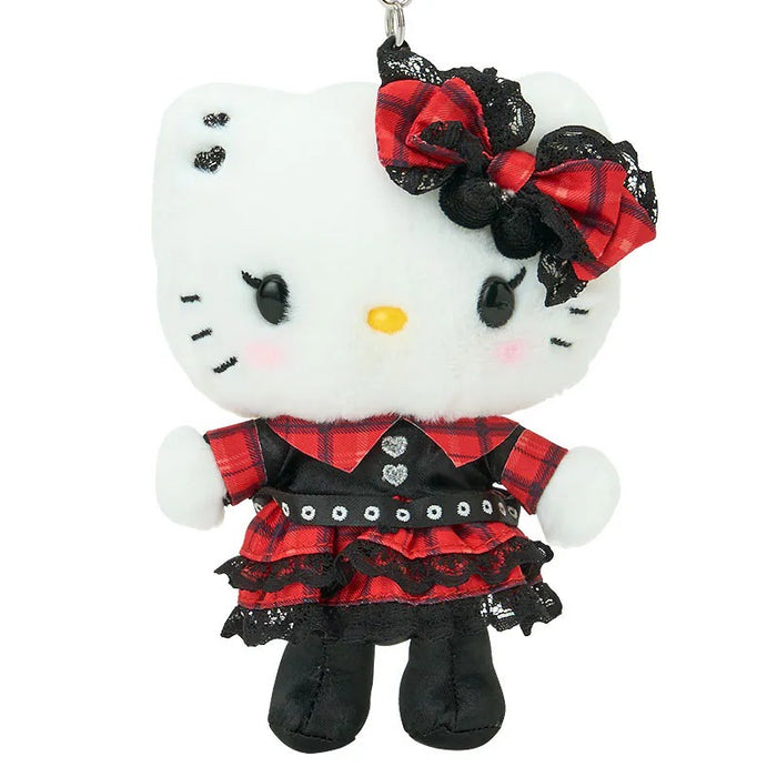Hello Kitty Plush Mascot Keychain (Rock ’n’ Check Series) Accessory Japan Original