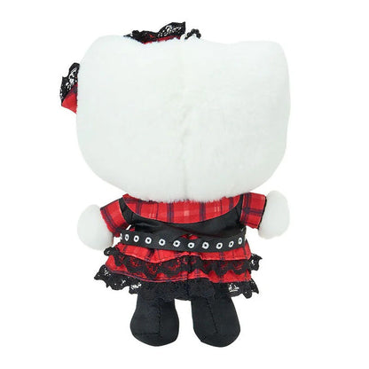 Hello Kitty Plush Mascot Keychain (Rock ’n’ Check Series) Accessory Japan Original