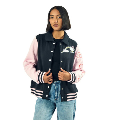 Hello Kitty Rainbow Varsity Jacket Apparel BIOWORLD