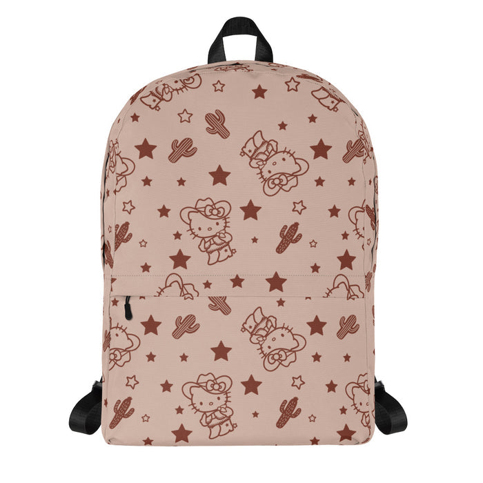 Hello Kitty Tan Western All-over Print Backpack Backpacks Printful Default Title