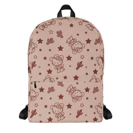 Hello Kitty Tan Western All-over Print Backpack Backpacks Printful Default Title