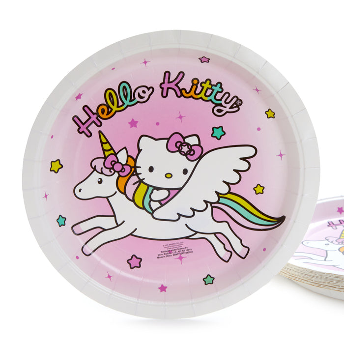 Hello Kitty Unicorn Rainbow 60-pc Party Pack Paper Tableware Silver Buffalo LLC