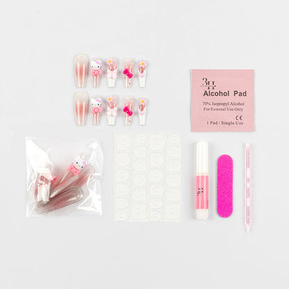 Hello Kitty x 3H Nails 3D Press-On Nails (Long) Beauty 3H NAILS