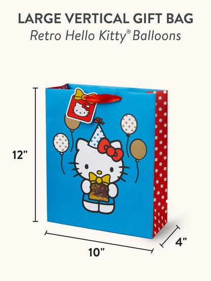 Hello Kitty x Studio Oh! Retro Red Balloons Gift Bag (Large) Large Gift Bags Studio Oh!
