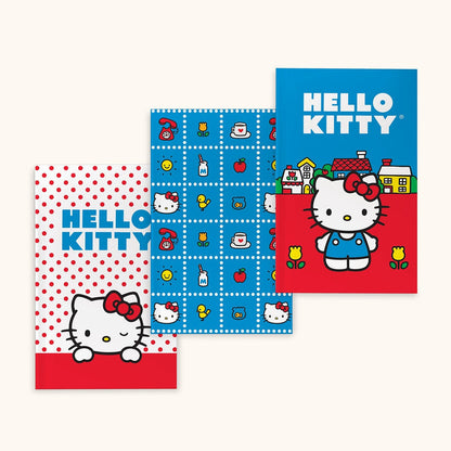 Hello Kitty x Studio Oh! Retro Red Boxed Mini Notebook Trio Stationery Studio Oh!
