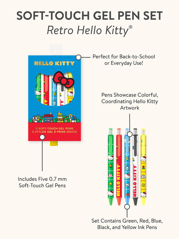 Hello Kitty x Studio Oh! Retro Red Soft-Touch Gel Pens Stationery Studio Oh!