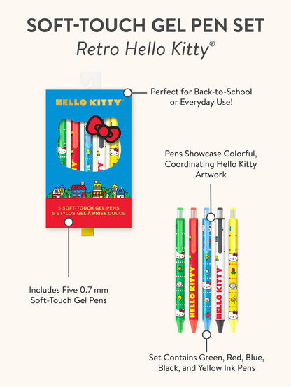 Hello Kitty x Studio Oh! Retro Red Soft-Touch Gel Pens Stationery Studio Oh!