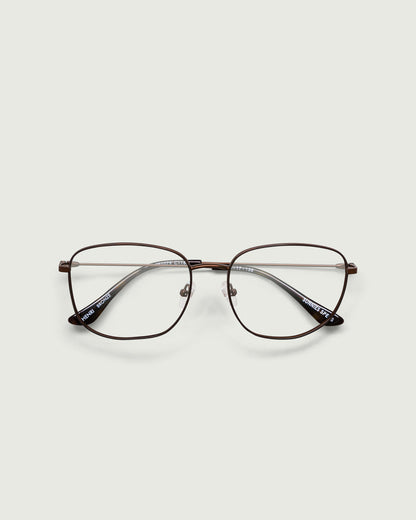 Bronze::Henri Eyeglasses square brown metal top