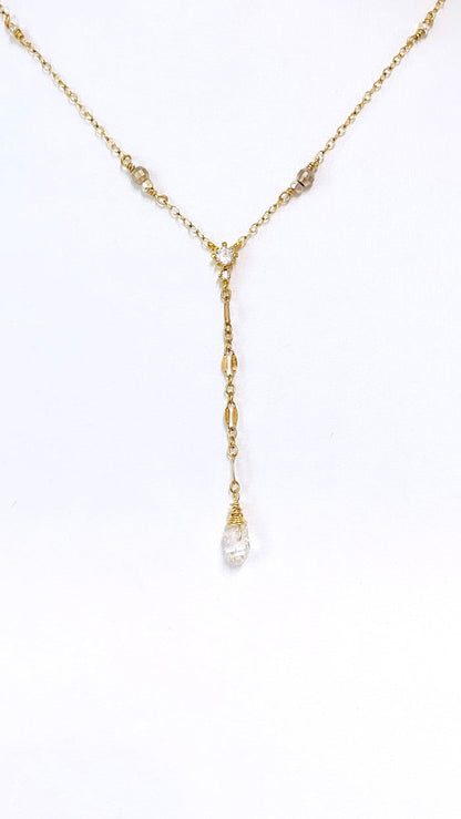 Herkimer two tone lariat