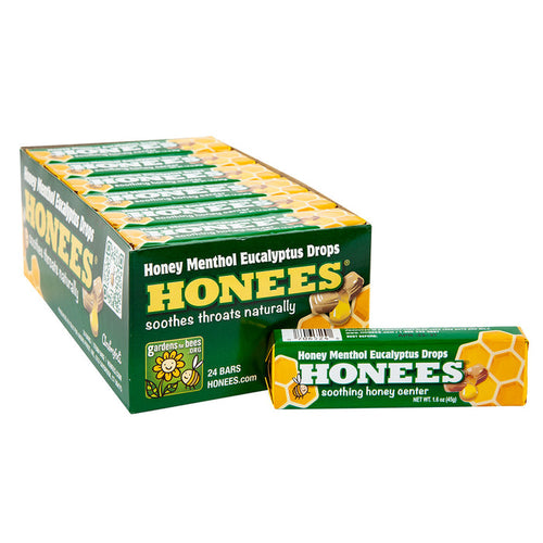 Honees Cough Drops Eucalyptus Mint 1.6oz - 24ct