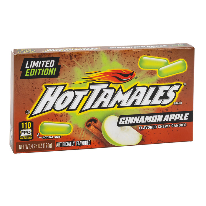 Hot Tamales Cinnamon Apple Hard Candy Theater Box - 12 Count