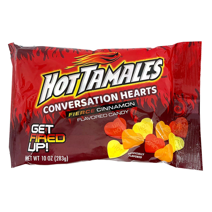 Hot Tamales Cinnamon Conversation Hearts Candy Bags - 12 Count