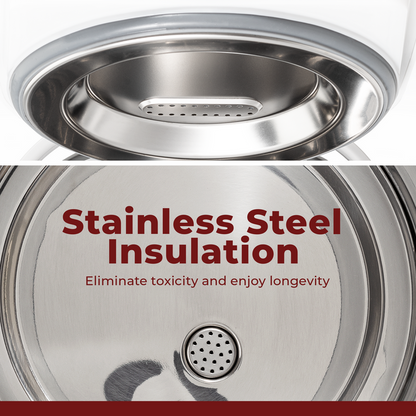 Stainless Steel Insulation: CUCKOO hot water dispenser featuring a durable stainless steel interior for longevity. (CWP-A501TW)